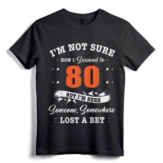 Geschenke zum 80. Geburtstag  Retro-T-Shirt Ich habe 80 Jahre überlebt für Männer und Frauen, geboren 1941