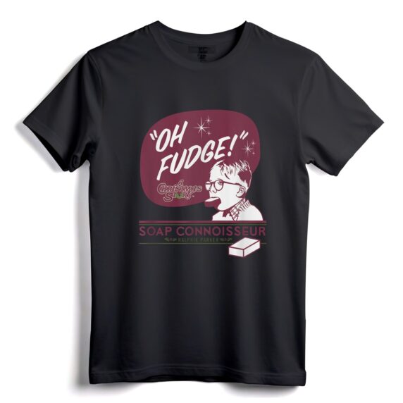 A Christmas Story Oh Fudge Soap Connoisseur T-Shirt  Offiziell lizenzierte Filmbekleidung für Fans von Ralphie Parker und Weihnachtsklassikern